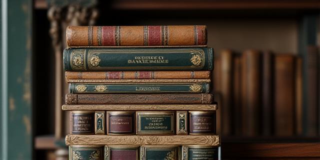 British law books stacked in an oak-paneled library